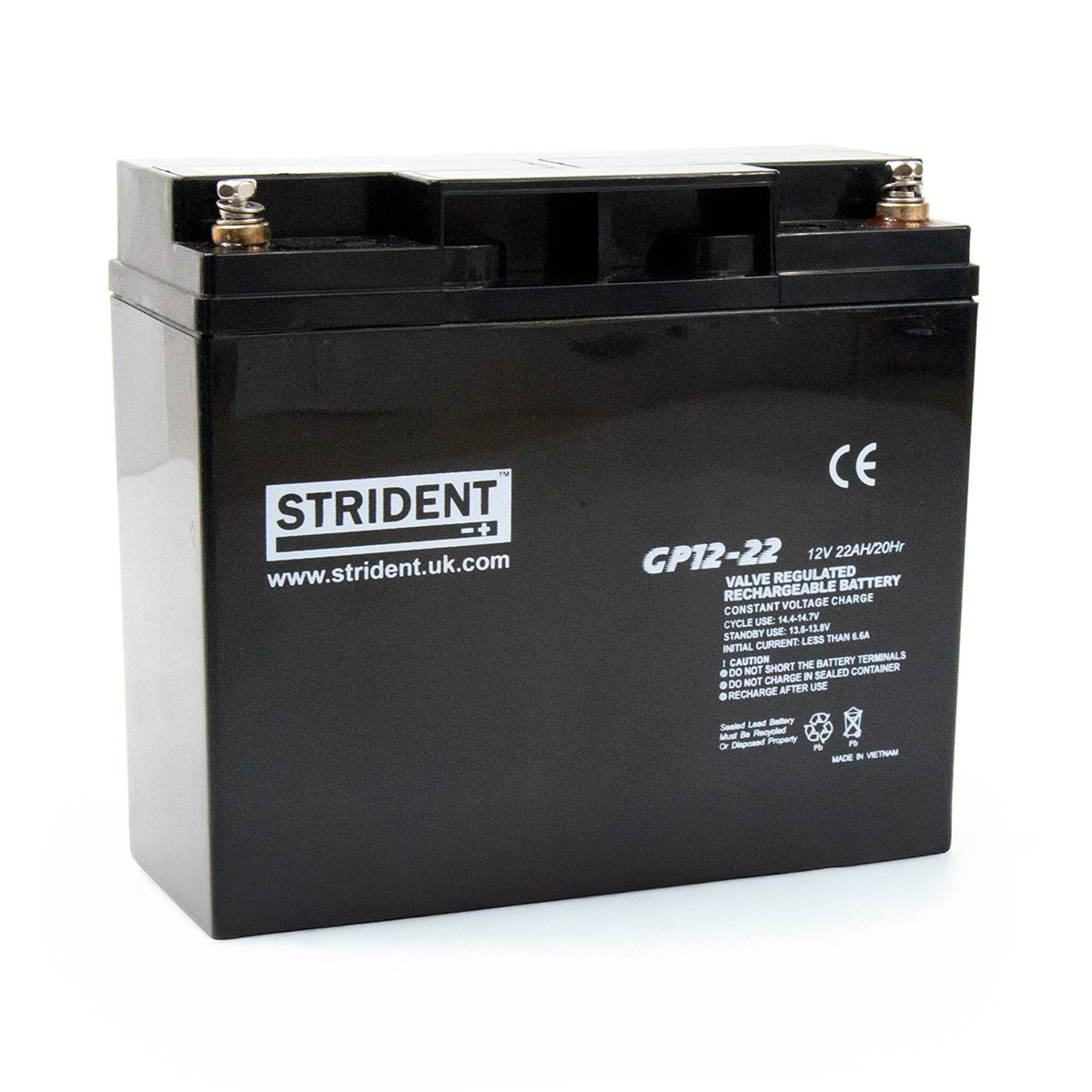 Strident Mobility Strident 12V 22ah Mobility Battery Strident AGM GP12-22 Battery | 12V ...