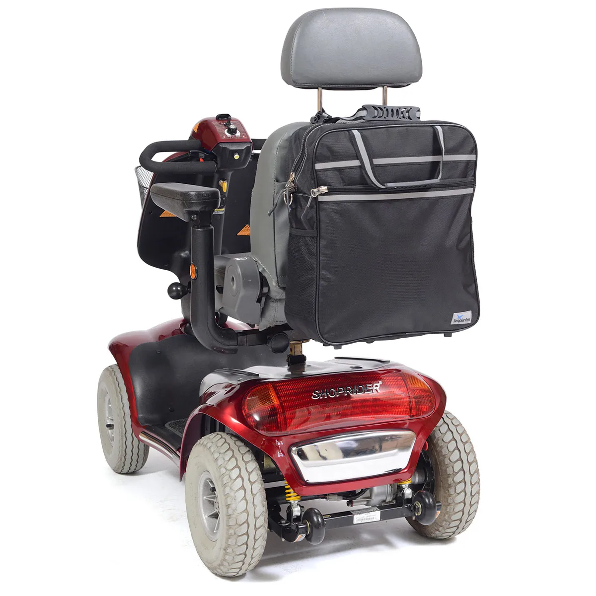 Mobility Bag on a Scooter In Black