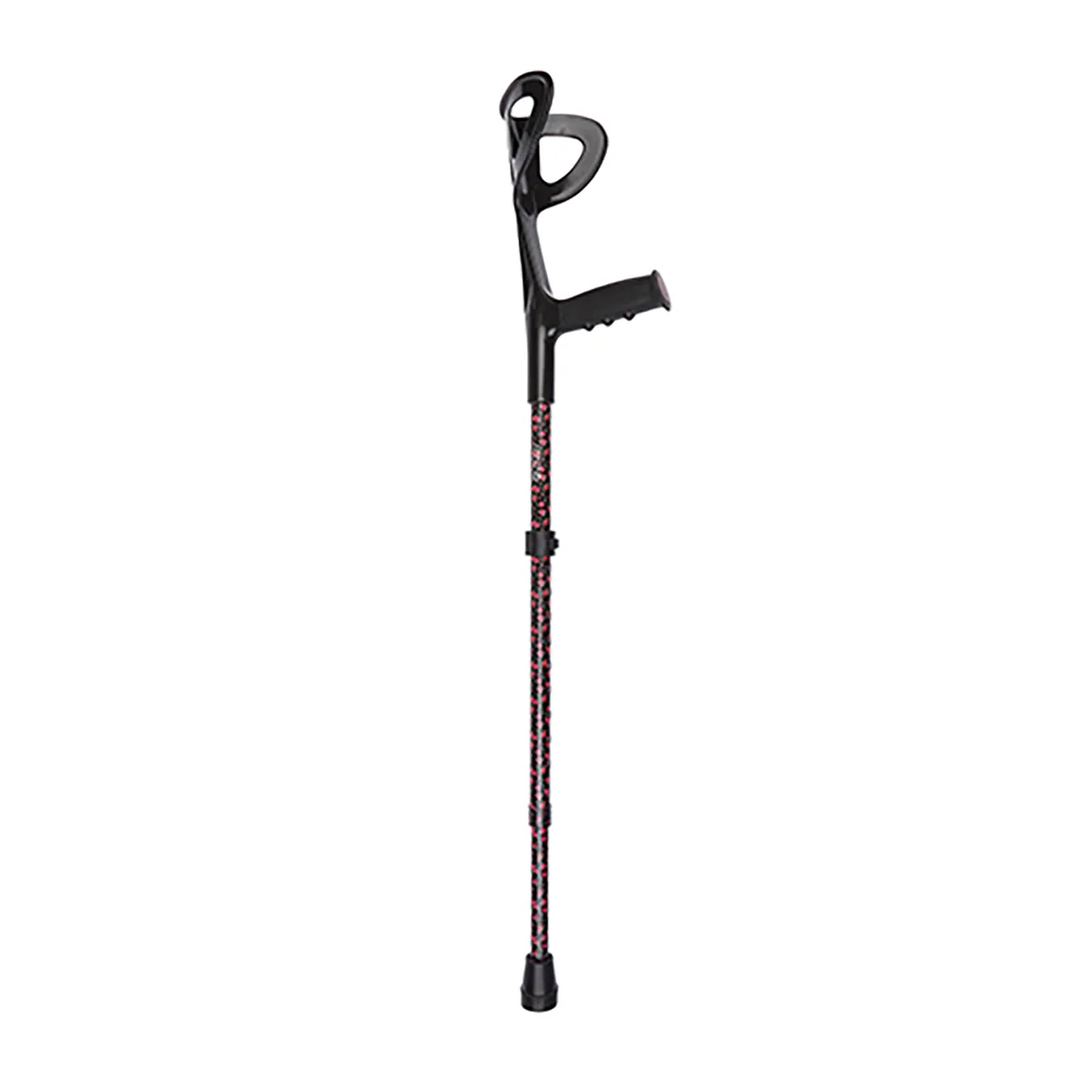 open cuff adjustable crutch in black floral